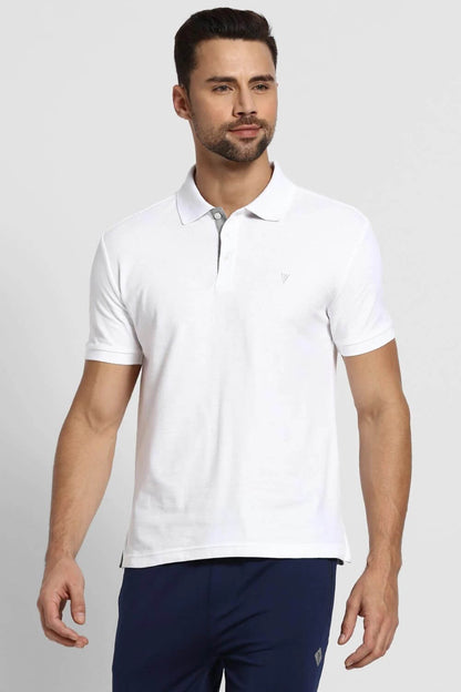 Van Heusen White Polo Tshirt for Men #60032
