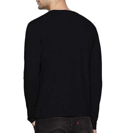 Van Heusen Black Round Neck Full Sleeve T-Shirt for Men #60037
