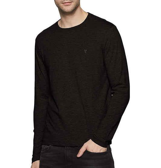 Van Heusen Charcoal Round Neck Full Sleeve T-Shirt for Men #60037