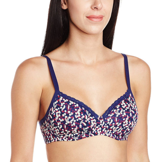 Amante Blue Shadow Padded Non-Wired T-Shirt Bra #BRA10202