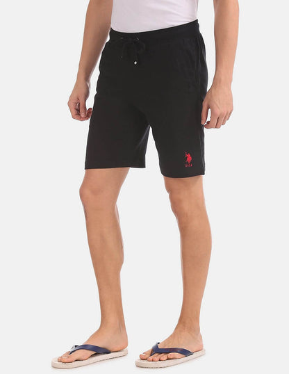 U S Polo Assn Black Shorts for Men #I601