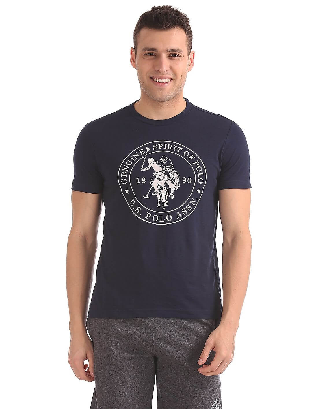 U S Polo Assn Navy Graphic Tshirt #I643