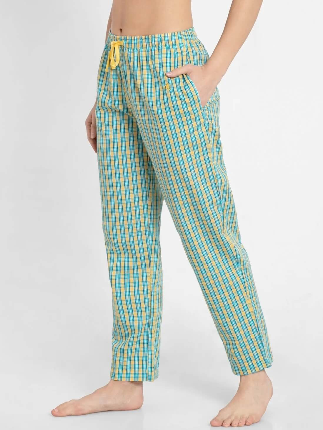 Jockey Banana Checkered Pyjama for Women #RX06