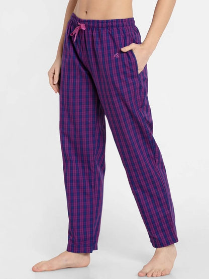 Jockey Lavender Checkered Pyjama for Women #RX06