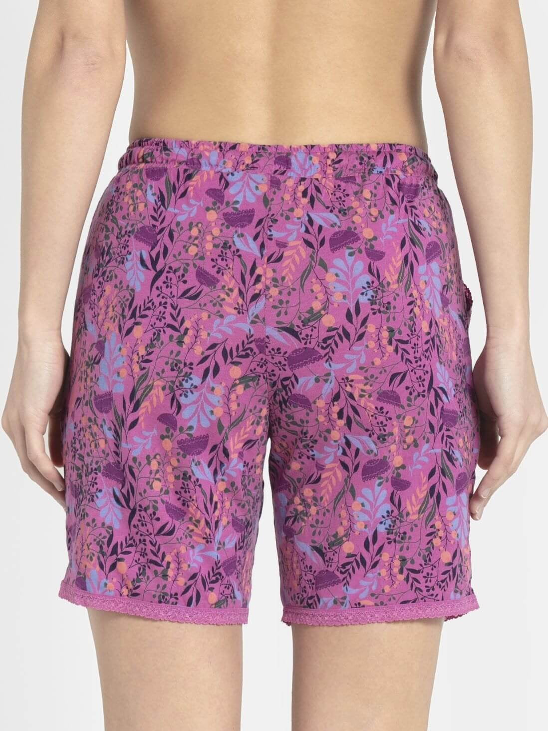 Jockey Lavender Print Shorts for Women #RX10