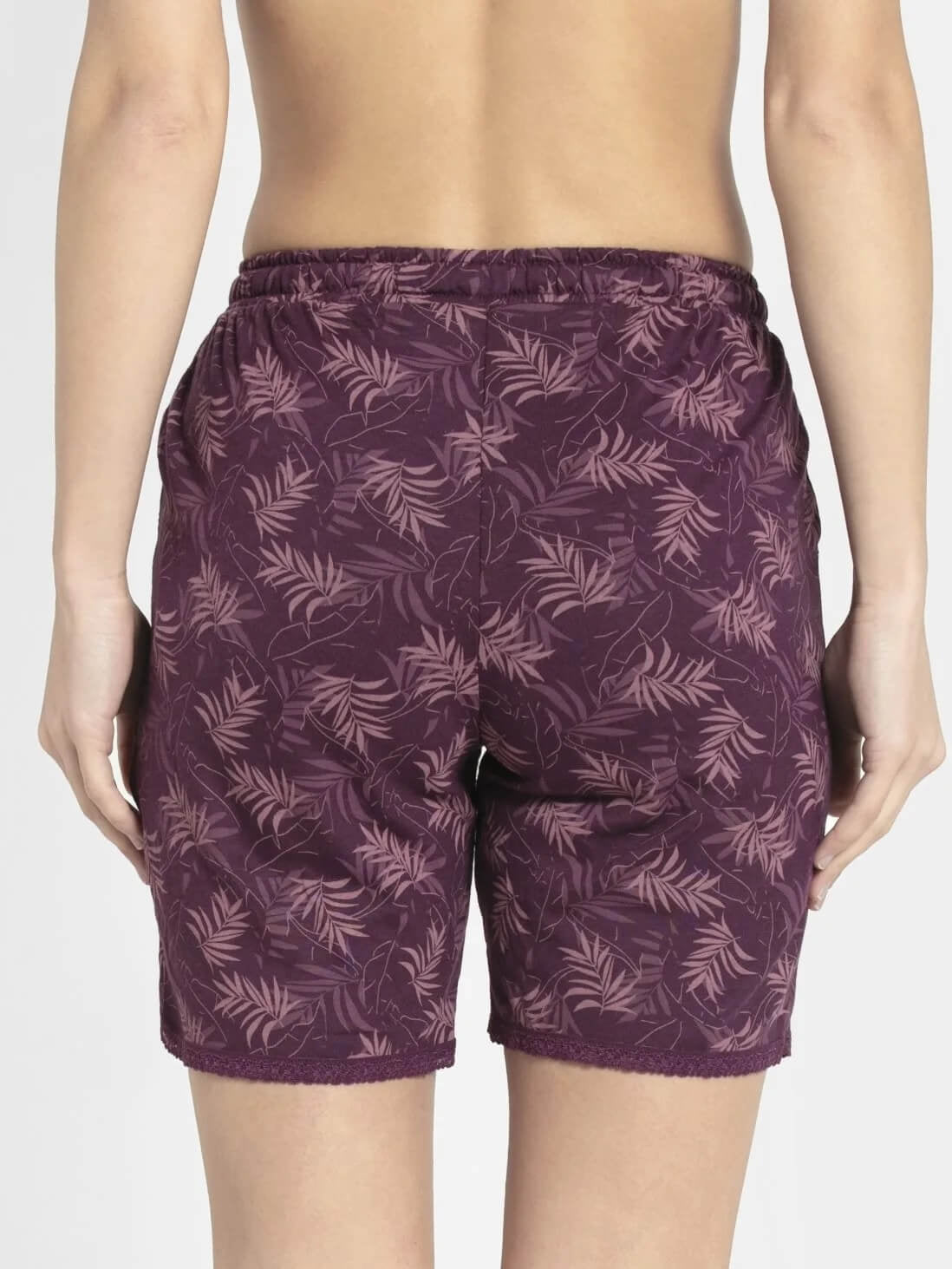 Jockey Purple Print Shorts for Women #RX10
