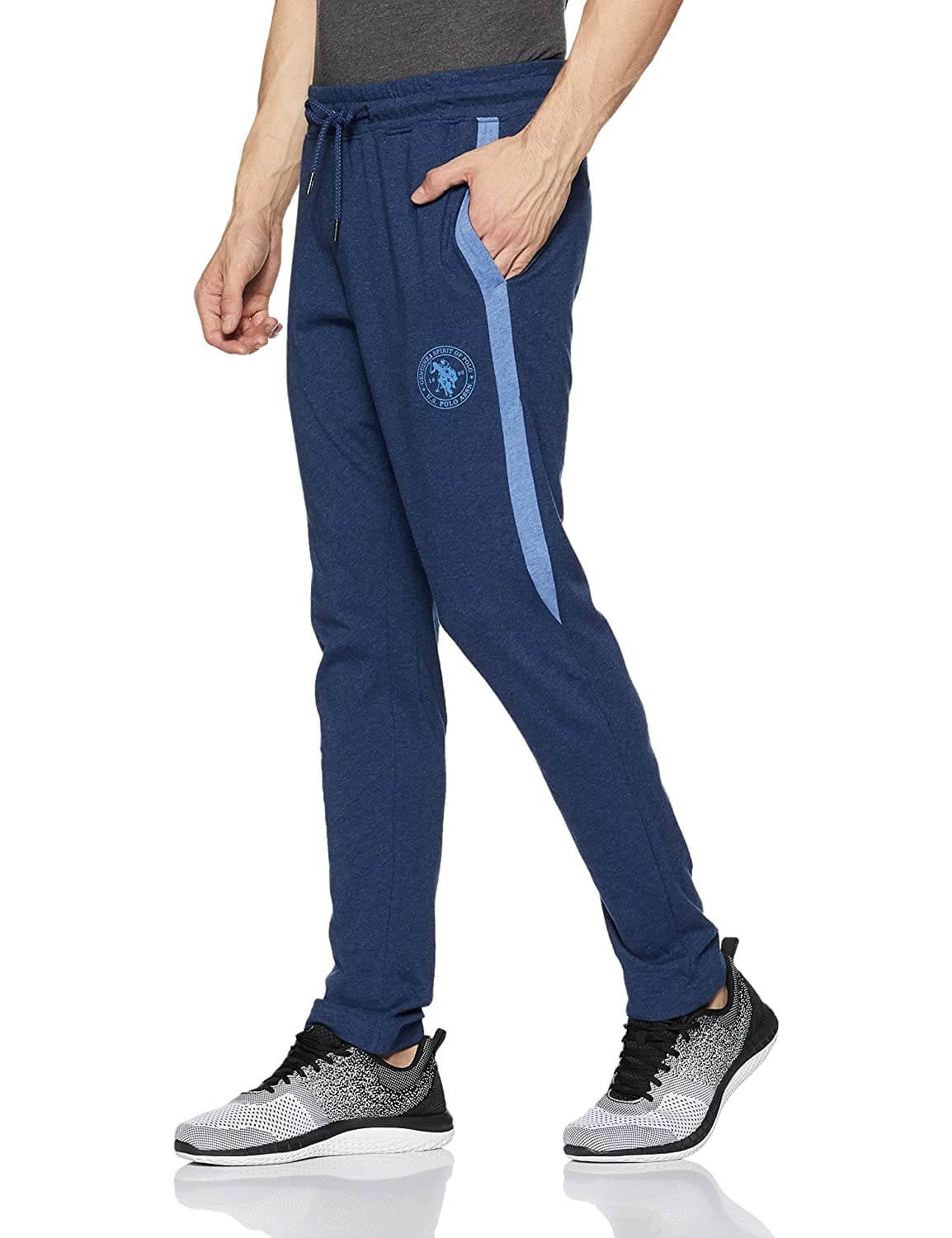 U S Polo Assn Denim Melange Track Pants for Men #I631